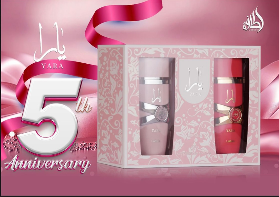 Lattafa Yara Pink 2pc Duo Gift Set: Yara + Yara Candy 5th Anniversary Edition